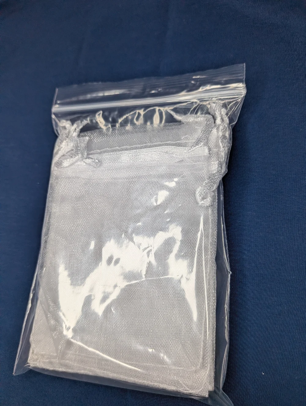 10 Pack White Organza Gift Bags 2.5” x 3.5” - Seller Supplies